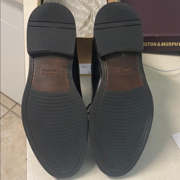Johnston & Murphy Tabor Black Cap Toe Dress Shoes